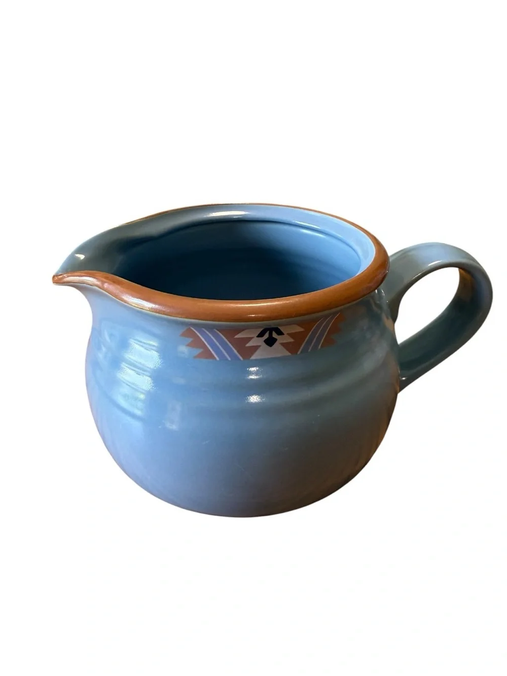 Noritake Stoneware Japan Blue Adobe 8678 Gravy Boat